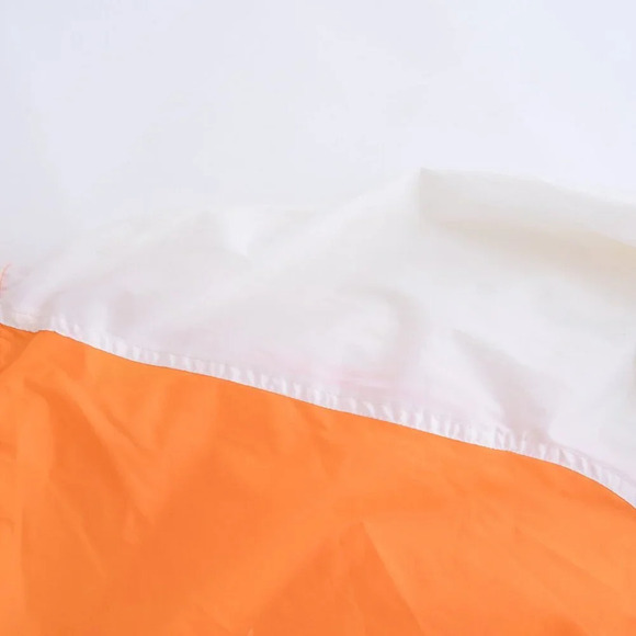 Vintage 90S Nike Rare Red Check Orange And White Half Zip Nylon Pull Over Jacket - Picture 13 of 14